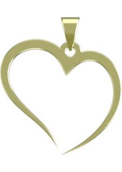 14 Ayar Altın Kalp Kolye Ucu 1 Gr, KC17784 Kodlu