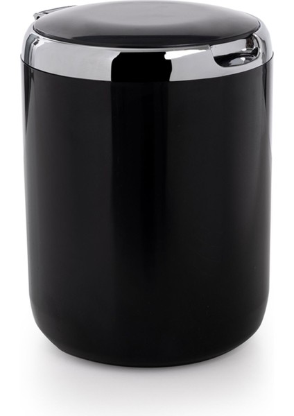 3 Lt Siyah Plastik Çöp Kovası, Kapaklı, Pratik ve Şık Tasarım