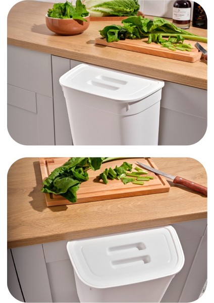 Kapaklı ve Asılabilir, Şık Beyaz Çöp Kutusu, Pratik Kullanım Sağlar. fiyatları