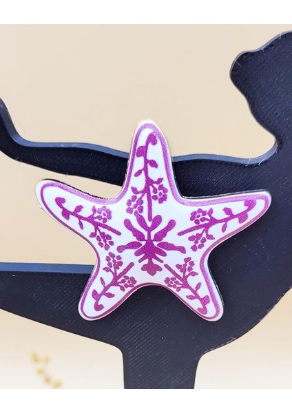 Pembe Beyaz Zr Model Seramik Deniz Yıldızı Küpe indirimleri