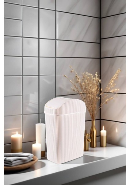 Küçük Çöp Kutusu, Mutfak, Banyo, Tuvalet, Ofis Için, Krem Renk fırsatları
