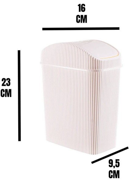 Küçük Çöp Kutusu, Mutfak, Banyo, Tuvalet, Ofis Için, Krem Renk