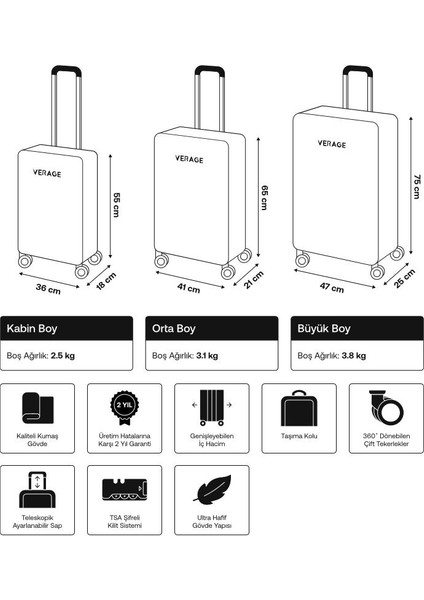Unisex Ultra Hafif Ithal Kumaş Çok Gözlü Kapağı Körüklü Valiz 25GM23067W