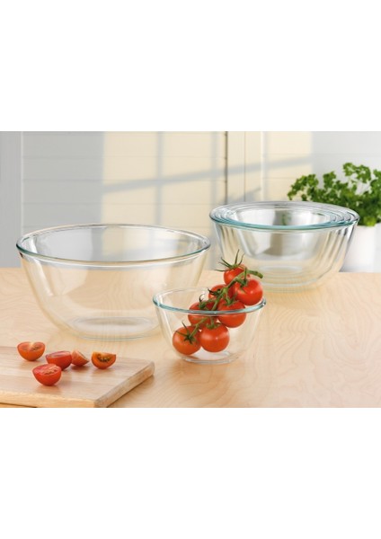 Sımax 3’lü Isıya Dayanıklı Cam Kase Seti (0,5 + 1,3 + 2,5 L) – Borosilikat Cam, Sağlıklı ve Şık Sunumlar Için modelleri