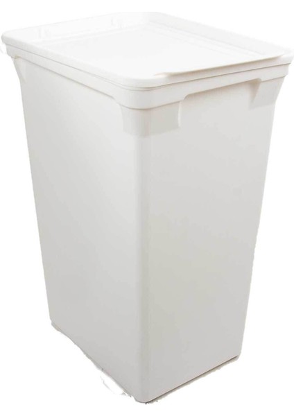 Beyaz 40 L Plastik Çöp Kovası, Pratik ve Şık Temizlik Çözümü