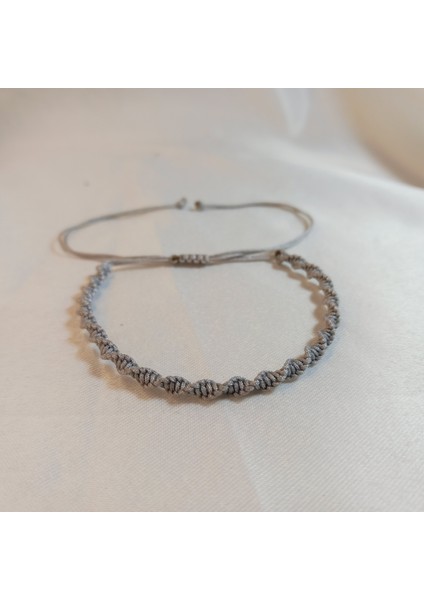 Unisex Gümüş Makrome Örgü Asansörlü Ayarlanabilir Bileklik, Spiral Makrome Örgü Ip Bileklik, Makrome Bileklik, Örgü Bileklik, Ip Bileklik, Gümüş Renk Makrome Örgü Bileklik fırsatları