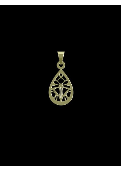 14 Ayar Altın Gözyaşı Damlası Kolye Ucu 1 Gr, KC10582 Kodlu