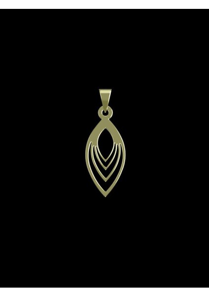 14 Ayar Altın Gözyaşı Damlası Kolye Ucu 1 Gr, KC10543 Kodlu