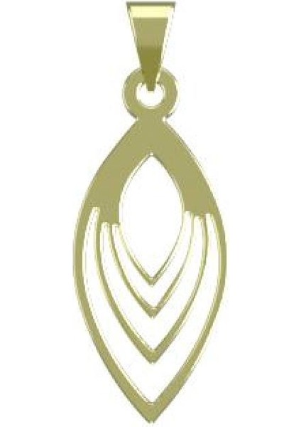 14 Ayar Altın Gözyaşı Damlası Kolye Ucu 1 Gr, KC10543 Kodlu
