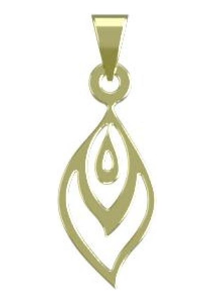 14 Ayar Altın Gözyaşı Damlası Kolye Ucu 1 Gr, KC10908 Kodlu