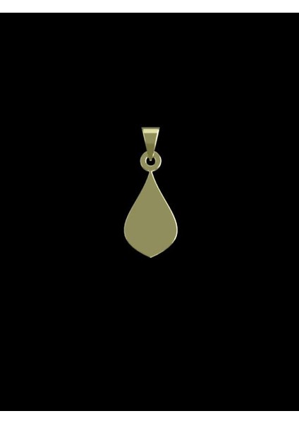 14 Ayar Altın Gözyaşı Damlası Kolye Ucu 1 Gr, KC12461 Kodlu