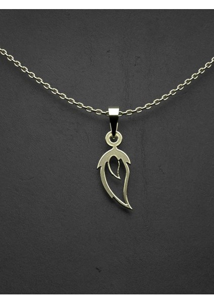 14 Ayar Altın Yaprak Kolye Ucu 1 Gr, KC13190 Kodlu