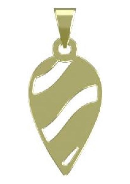 14 Ayar Altın Gözyaşı Damlası Kolye Ucu 1 Gr, KC13736 Kodlu