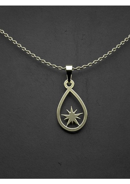 14 Ayar Altın Gözyaşı Damlası Kolye Ucu 1 Gr, KC10535 Kodlu