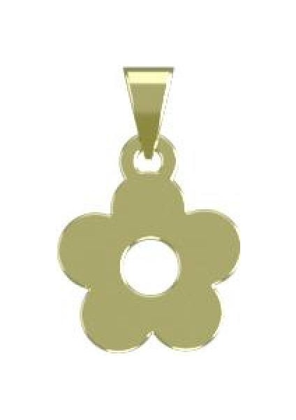 14 Ayar Altın Çiçek Kolye Ucu 1 Gr, KC10917 Kodlu