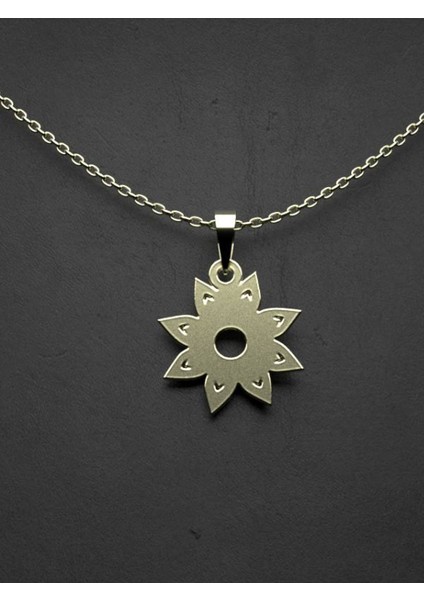 14 Ayar Altın Çiçek Kolye Ucu 1 Gr, KC13087 Kodlu