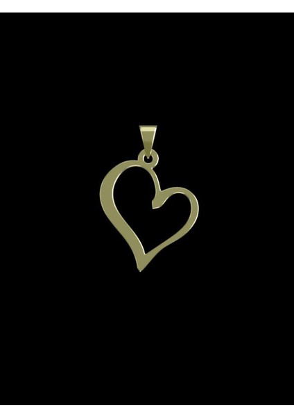 14 Ayar Altın Kalp Kolye Ucu 1 Gr, KC17515 Kodlu