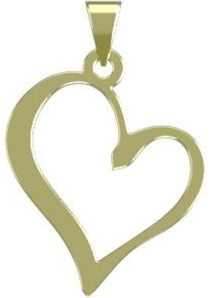 14 Ayar Altın Kalp Kolye Ucu 1 Gr, KC17515 Kodlu