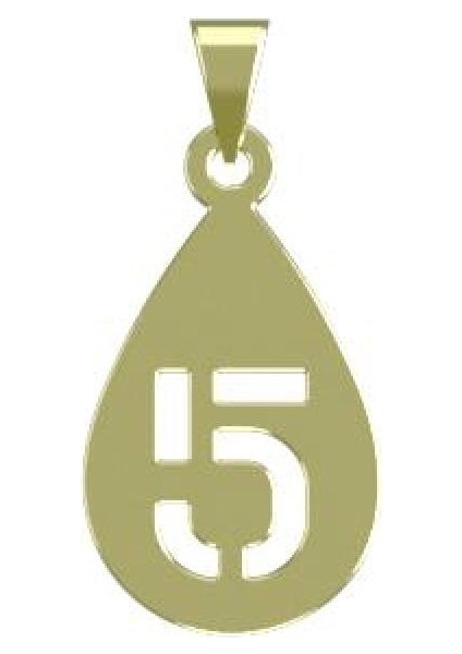 14 Ayar Altın 5 Harfi Kolye Ucu 1 Gr, KC12574 Kodlu fırsatları