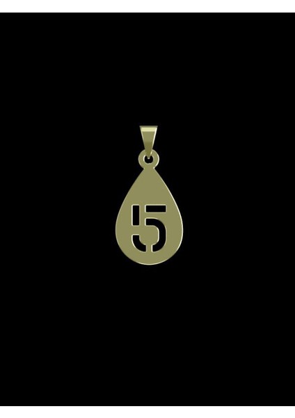 14 Ayar Altın 5 Harfi Kolye Ucu 1 Gr, KC12574 Kodlu
