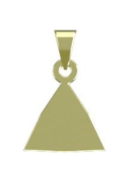 14 Ayar Altın Üçgen Kolye Ucu 1 Gr, KC14499 Kodlu
