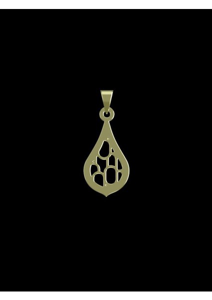 14 Ayar Altın Gözyaşı Damlası Kolye Ucu 1 Gr, KC11310 Kodlu