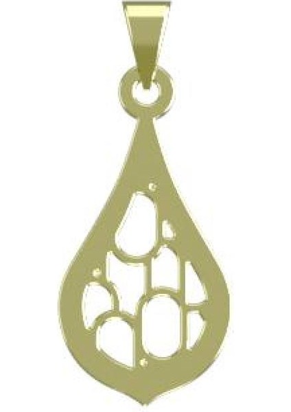 14 Ayar Altın Gözyaşı Damlası Kolye Ucu 1 Gr, KC11310 Kodlu