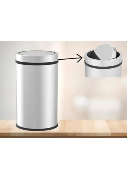 11 Litre Paslanmaz Çelik Döner Kapaklı Çöp Kovası modelleri