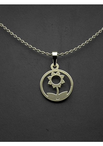 14 Ayar Altın Çiçek Kolye Ucu 1 Gr, KC12451 Kodlu