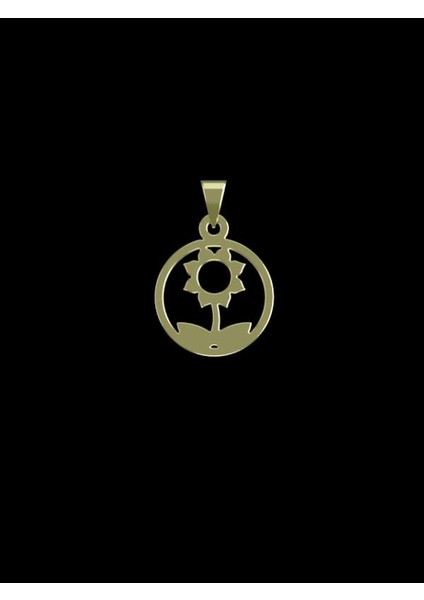 14 Ayar Altın Çiçek Kolye Ucu 1 Gr, KC12451 Kodlu