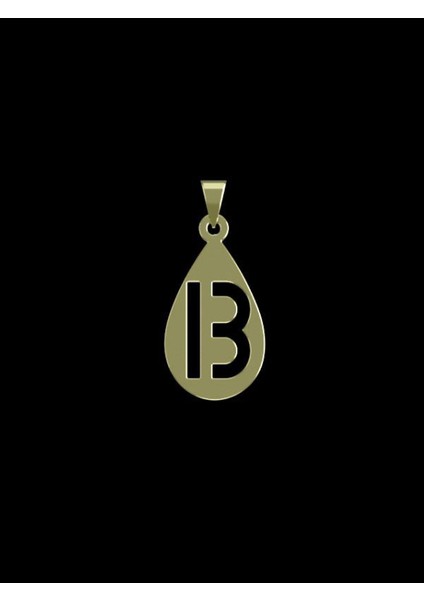14 Ayar Altın B Harfi Kolye Ucu 1 Gr, KC12850 Kodlu
