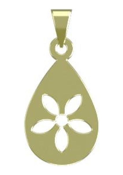 14 Ayar Altın Çiçek Kolye Ucu 1 Gr, KC13260 Kodlu