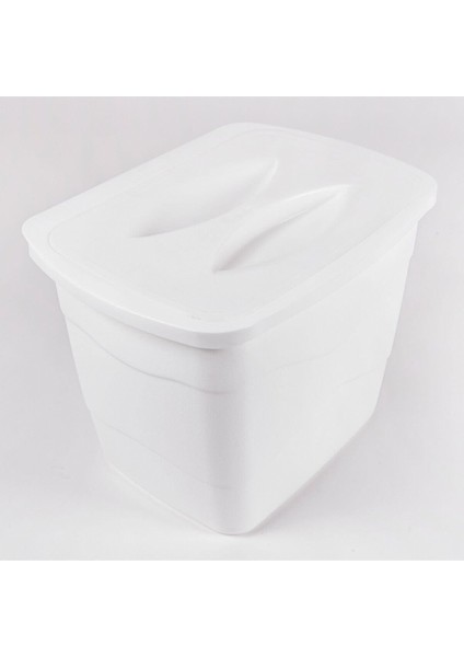 Şık Beyaz Kapaklı Çöp Kovası, Pratik ve Kullanışlı Tasarım