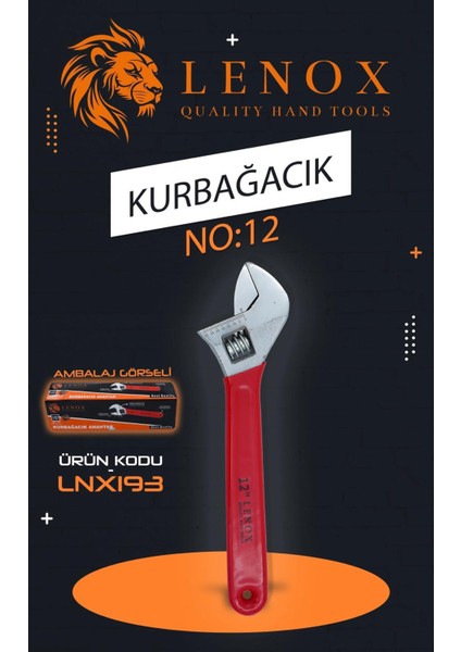 Tools Ayarlanabilir Kurbağacık 12 No Ağır Hizmet Tipi