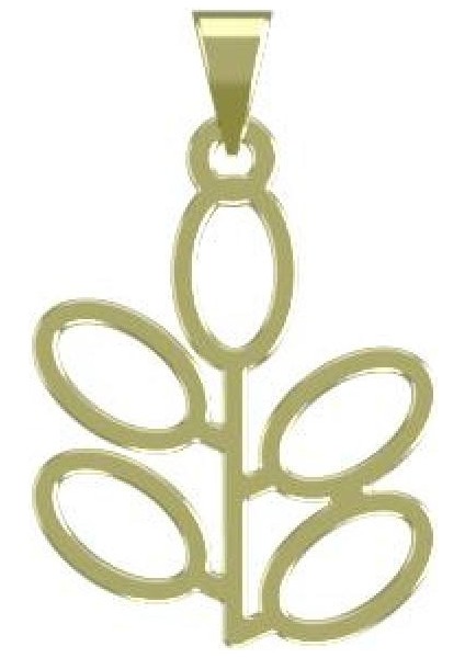 14 Ayar Altın Yaprak Kolye Ucu 1 Gr, KC16008 Kodlu