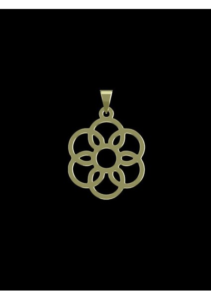 14 Ayar Altın Çiçek Kolye Ucu 1 Gr, KC12067 Kodlu