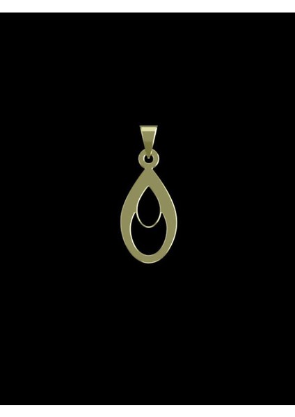 14 Ayar Altın Gözyaşı Damlası Kolye Ucu 1 Gr, KC11558 Kodlu