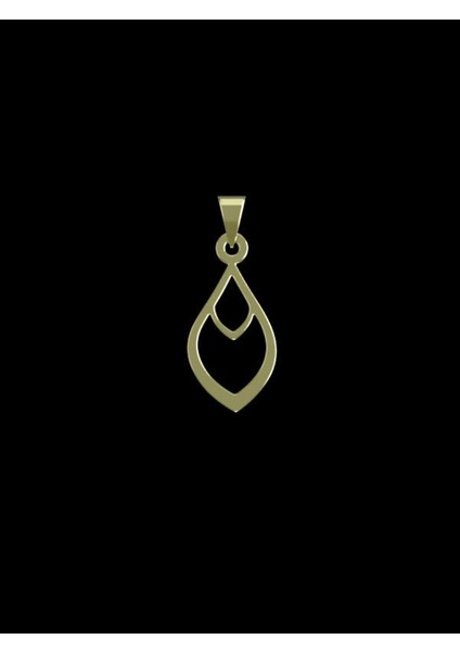 14 Ayar Altın Gözyaşı Damlası Kolye Ucu 1 Gr, KC11618 Kodlu