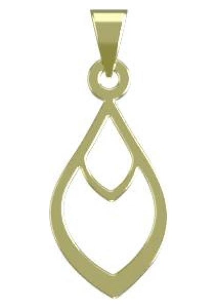 14 Ayar Altın Gözyaşı Damlası Kolye Ucu 1 Gr, KC11618 Kodlu