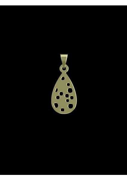 14 Ayar Altın Gözyaşı Damlası Kolye Ucu 1 Gr, KC12064 Kodlu