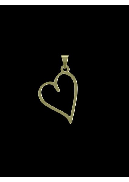 14 Ayar Altın Kalp Kolye Ucu 1 Gr, KC17529 Kodlu