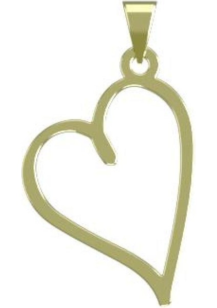 14 Ayar Altın Kalp Kolye Ucu 1 Gr, KC17529 Kodlu