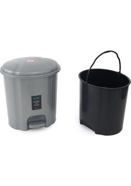 22 Lt Iç Kovalı Pedallı Çöp Kovası, Gri, Şık ve Fonksiyonel Tasarım modelleri