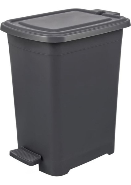 25 Litre Pedallı Çöp Kovası, Gri, Pratik ve Şık Tasarım