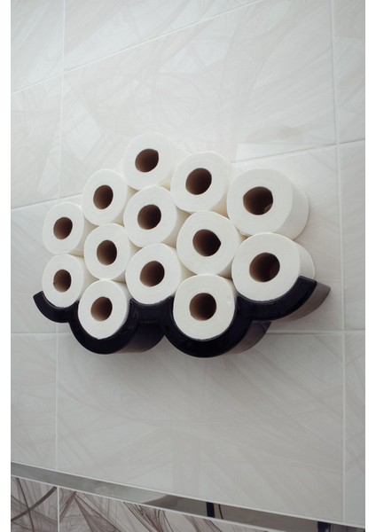 Siyah Çoklu Tuvalet Kağıdı Tutucu Standı, Şık ve Kullanışlı Tasarım indirimleri