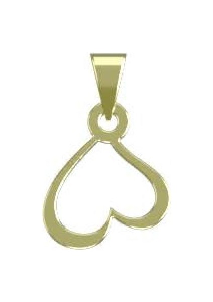 14 Ayar Altın Kalp Kolye Ucu 1 Gr, KC10280 Kodlu