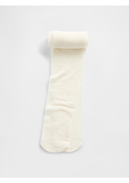 Kız Çocuk Beyaz Fitilli Külotlu Çorap