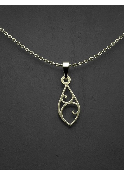 14 Ayar Altın Gözyaşı Damlası Kolye Ucu 1 Gr, KC10843 Kodlu