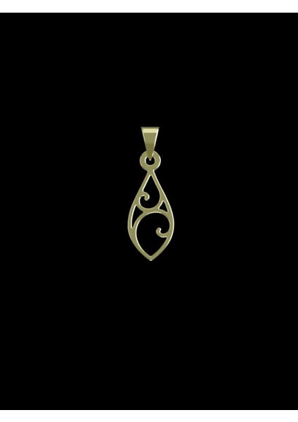14 Ayar Altın Gözyaşı Damlası Kolye Ucu 1 Gr, KC10843 Kodlu