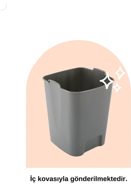 5 Litre Beyaz Kare Pedallı Çöp Kovası, Mutfak, Banyo ve Ofis Için Şık ve Pratik fırsatları